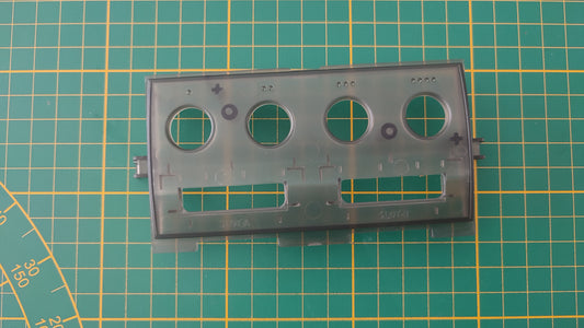 Plasturgie façade avant seule noir transparente pièce détachée pour console de jeux Nintendo Game cube Gamecube DOL-101 et/ou DOL-001