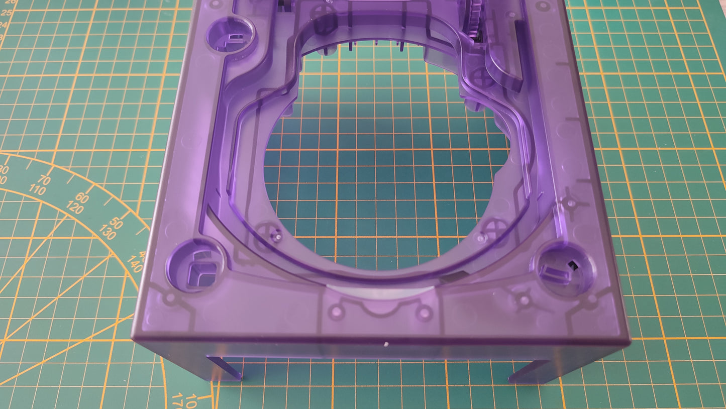 Plasturgie supérieure seule violette transparente pièce détachée pour console de jeux Nintendo Game cube Gamecube DOL-101 et ou DOL-001