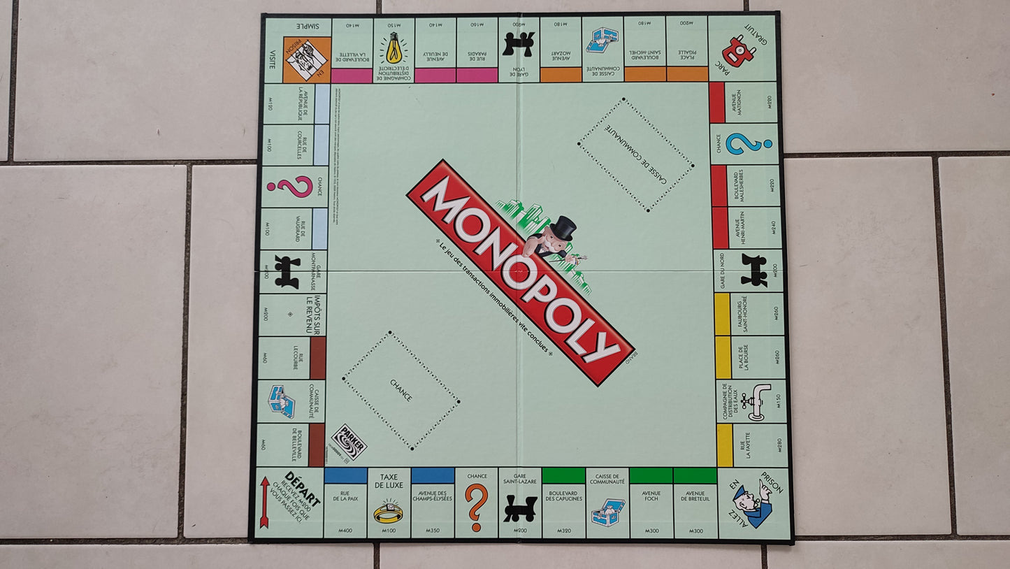 Plateau de jeu pièce détachée jeu de société Monopoly parties rapides Hasbro #C25