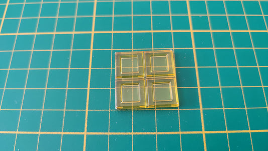 Polyominos jaune carré 2x2 pièce détachée jeu de société Blokus #E53