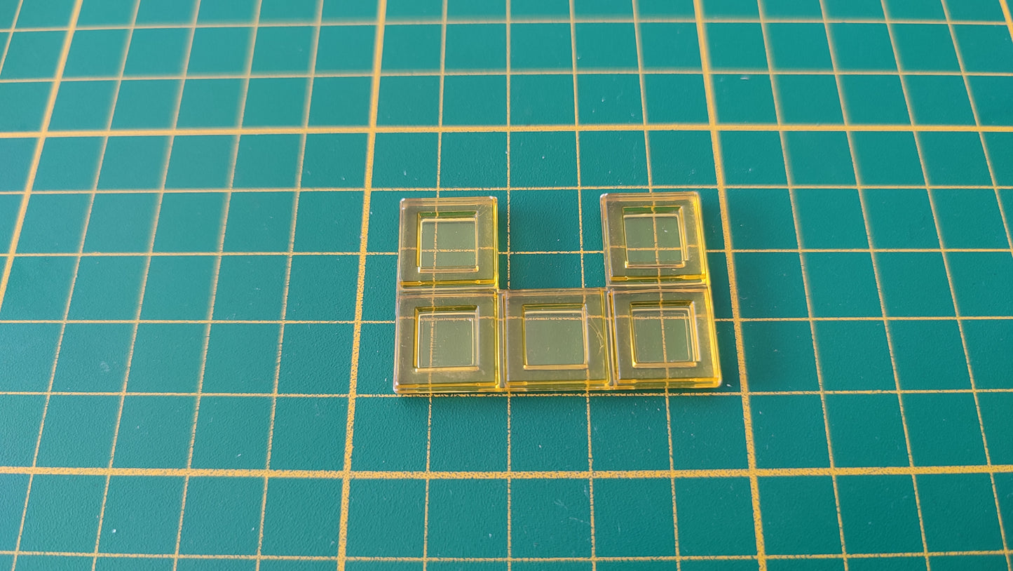 Polyominos jaune pentomino U pièce détachée jeu de société Blokus #E53