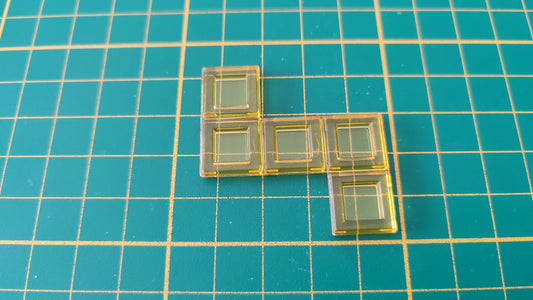Polyominos jaune pentomino en L décalé pièce détachée jeu de société Blokus #E53