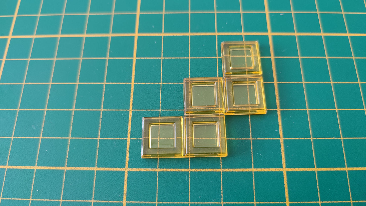Polyominos jaune pentominos en F pièce détachée jeu de société Blokus #E53