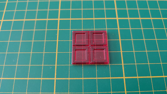 Polyominos rouge carré 2x2 pièce détachée jeu de société Blokus #E53