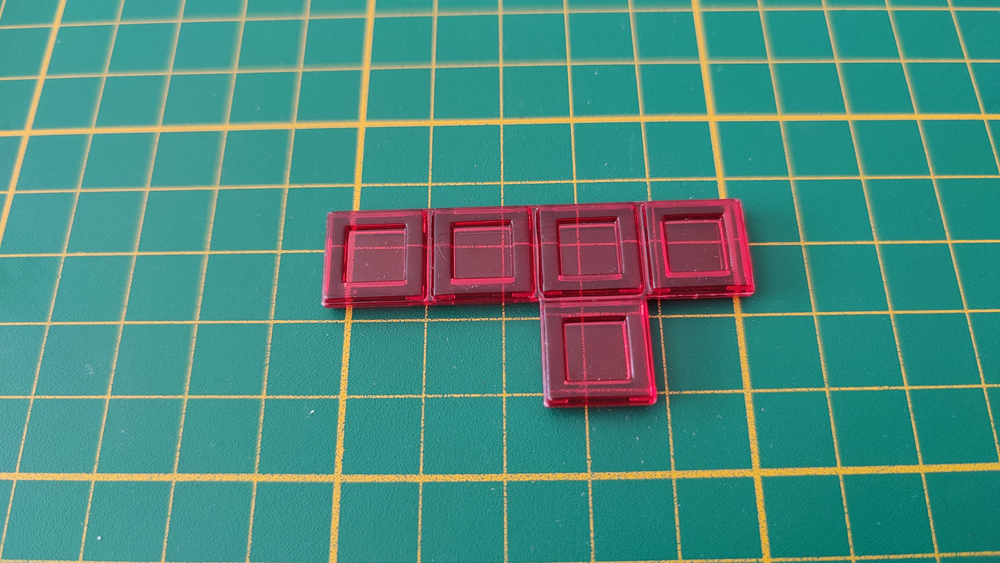 Polyominos rouge pentomino en forme T pièce détachée jeu de société Blokus #E53