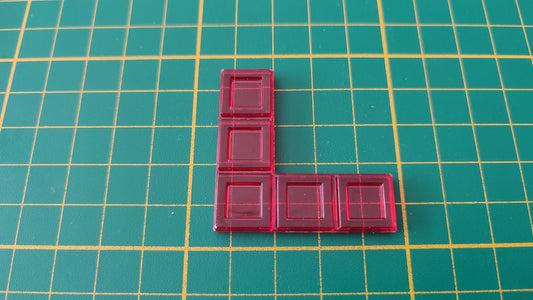 Polyominos rouge pentominos en L pièce détachée jeu de société Blokus #E53