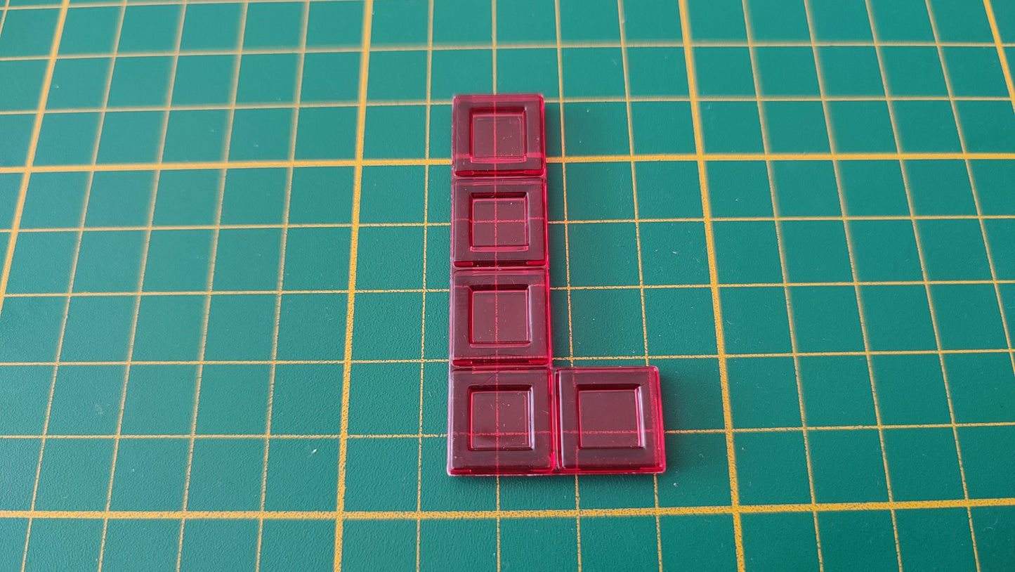 Polyominos rouge pentominos en L pièce détachée jeu de société Blokus #E53