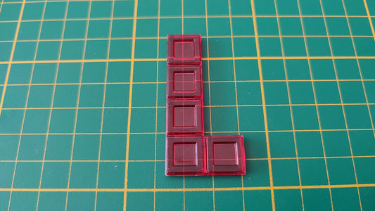 Polyominos rouge pentominos en L pièce détachée jeu de société Blokus #E53