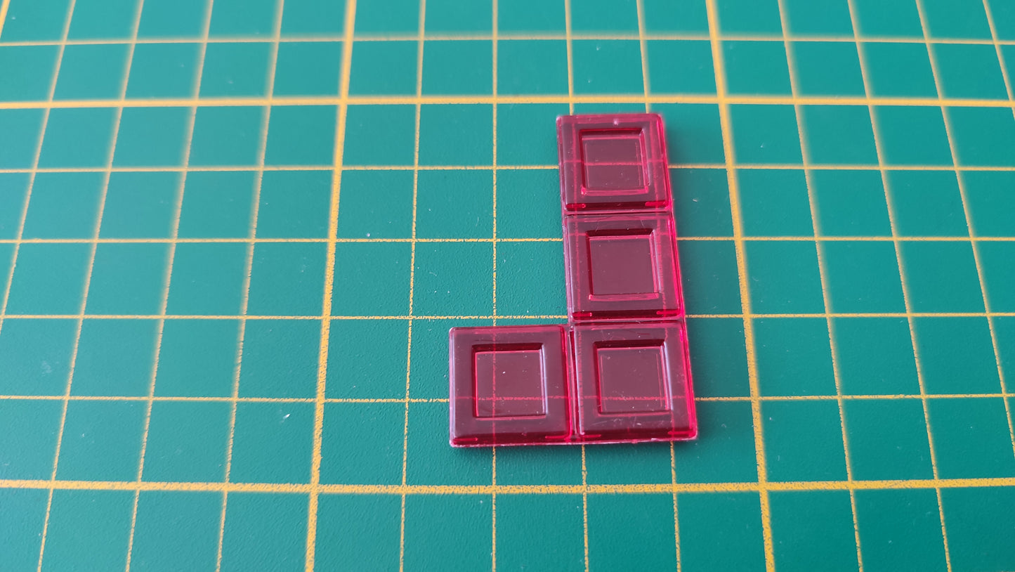 Polyominos rouge tétromino en L pièce détachée jeu de société Blokus #E53