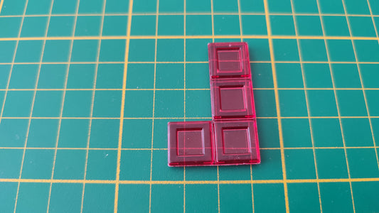 Polyominos rouge tétromino en L pièce détachée jeu de société Blokus #E53