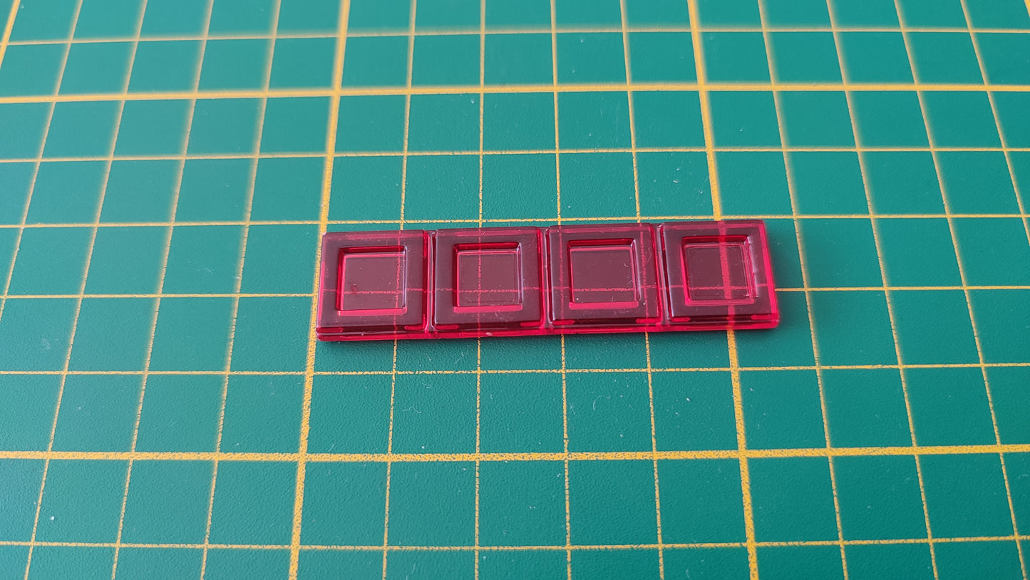 Polyominos rouge tétrominos en I pièce détachée jeu de société Blokus #E53