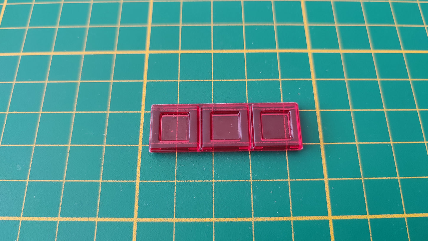 Polyominos rouge triominos en I pièce détachée jeu de société Blokus #E53