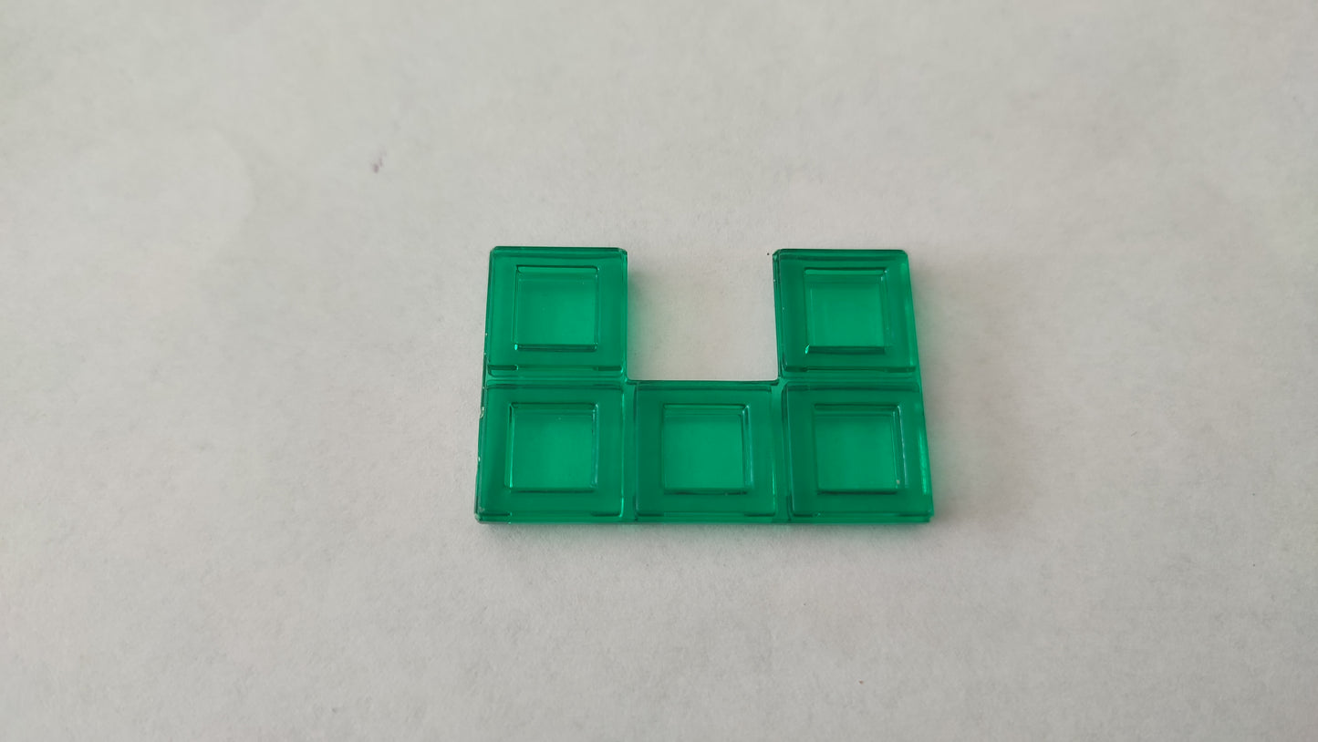 Polyominos vert pentomino U pièce détachée jeu de société Blokus #E53