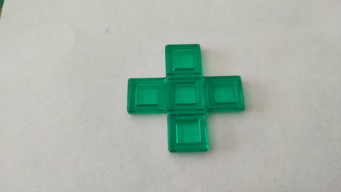 Polyominos vert pentomino X pièce détachée jeu de société Blokus #E53