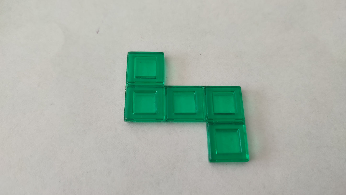 Polyominos vert pentomino en L décalé pièce détachée jeu de société Blokus #E53