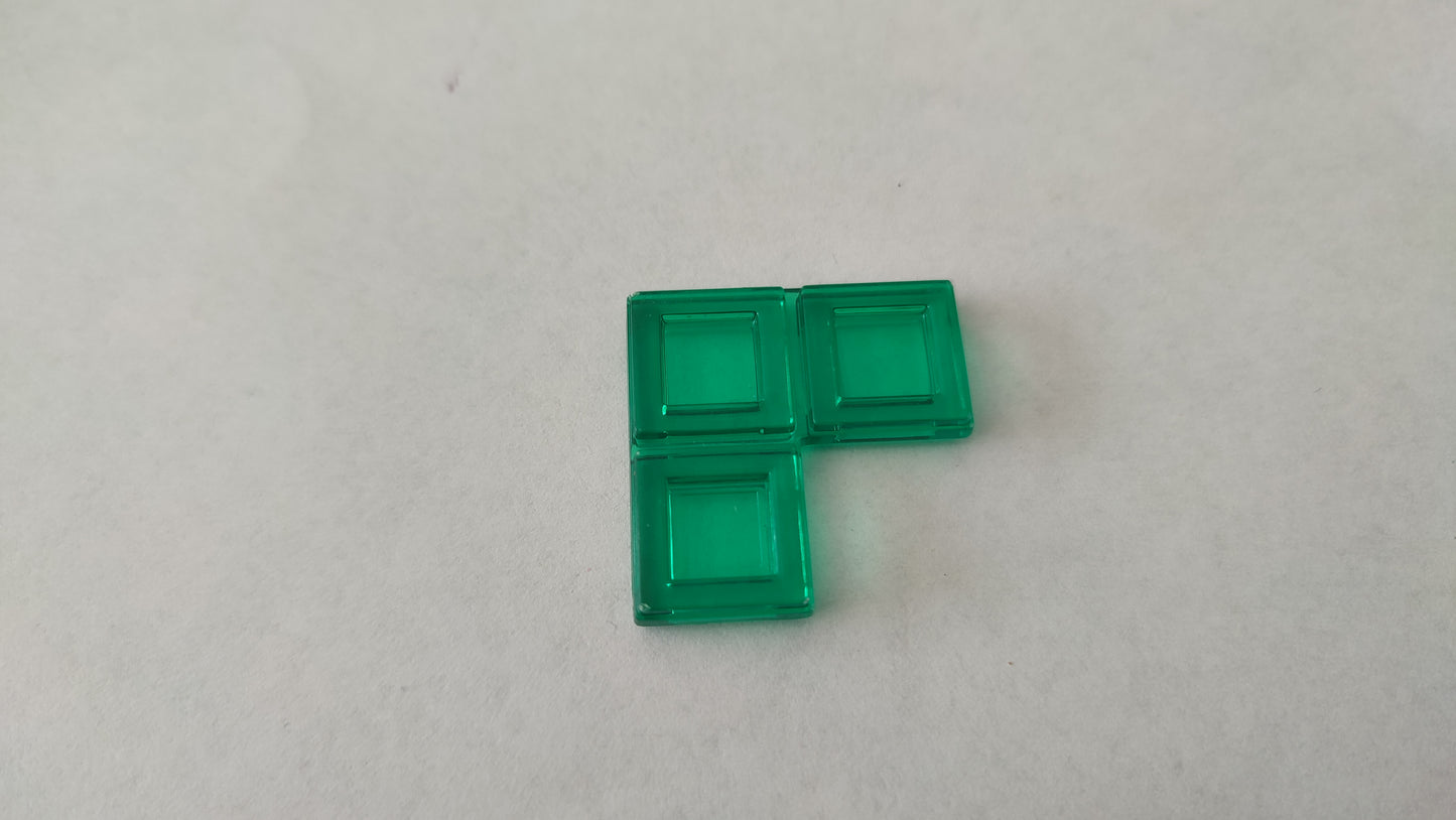 Polyominos vert triominos en L pièce détachée jeu de société Blokus #E53