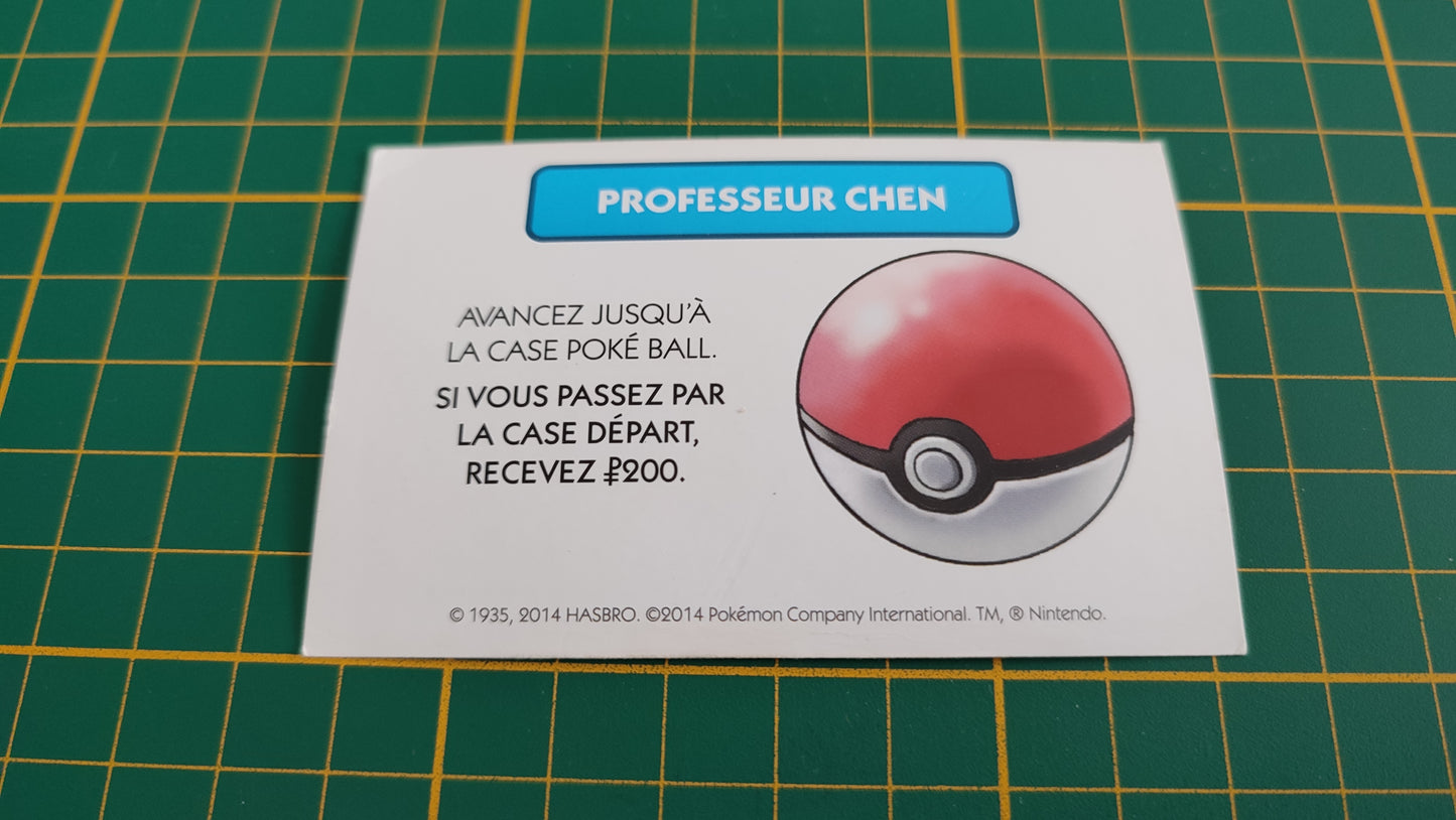 Professeur Chen Avancez jusqu'à la case Poké Ball pièce détachée jeu de société Monopoly Pokémon édition de Kanto #C43