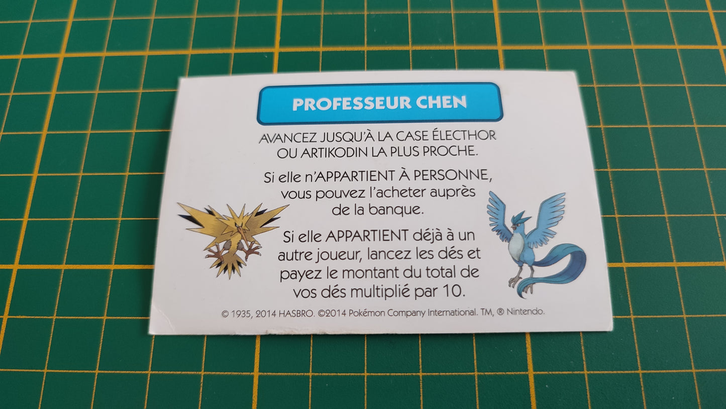 Professeur Chen Electhor ou Artikodin pièce détachée jeu de société Monopoly Pokémon édition de Kanto #C43