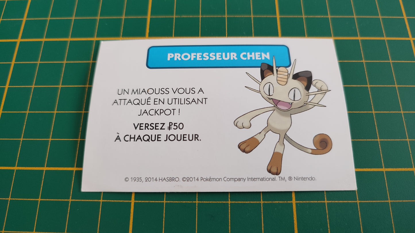 Professeur Chen Miaouss pièce détachée jeu de société Monopoly Pokémon édition de Kanto #C43