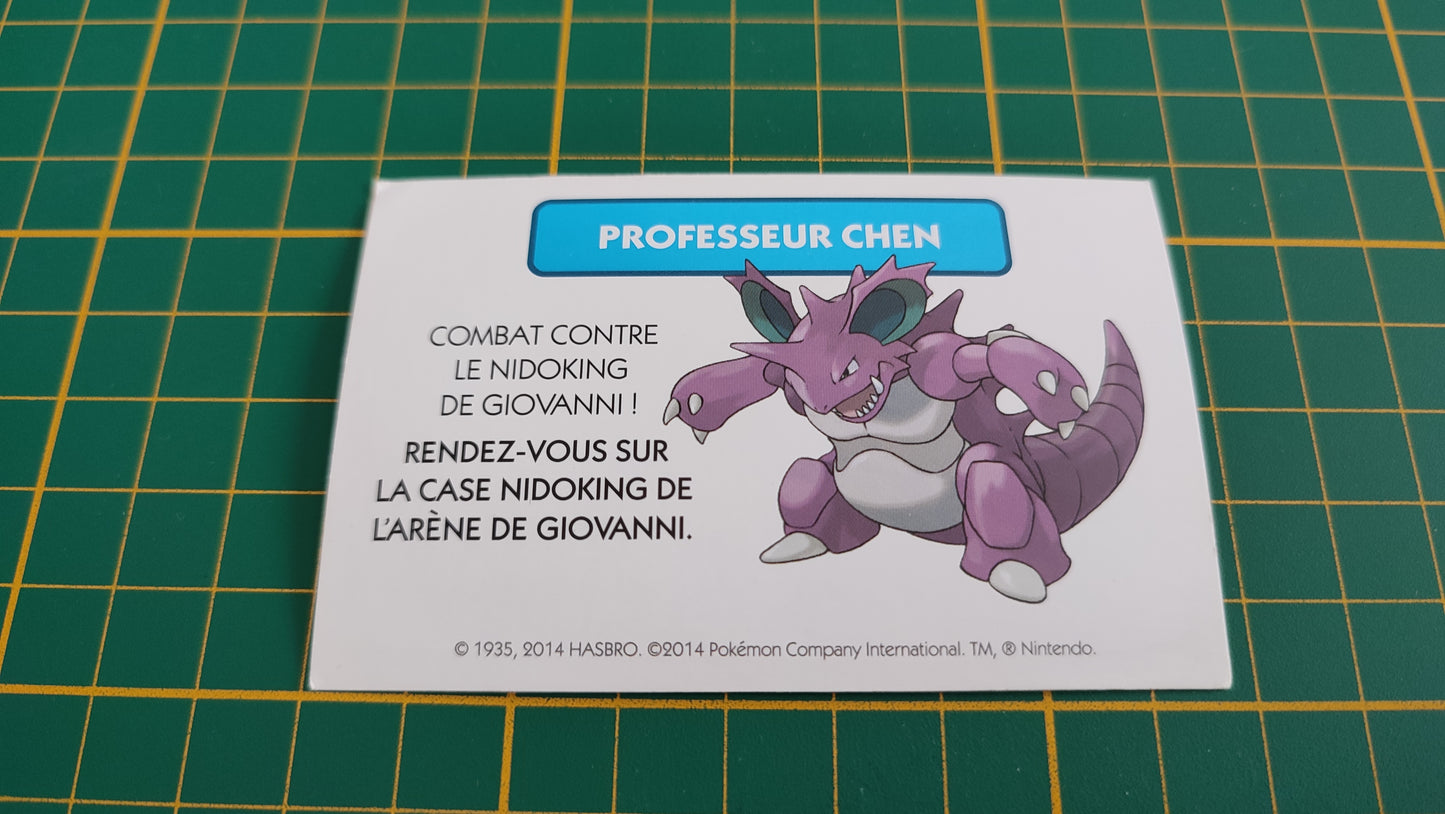 Professeur Chen Nidoking pièce détachée jeu de société Monopoly Pokémon édition de Kanto #C43