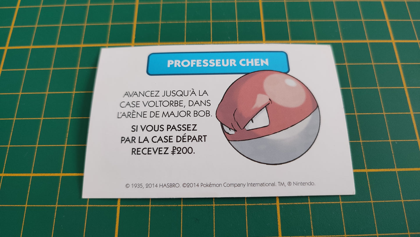 Professeur Chen Voltorbe pièce détachée jeu de société Monopoly Pokémon édition de Kanto #C43