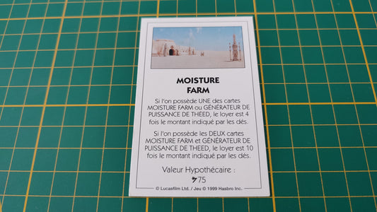 Propriété Moisture farm pièce détachée jeu de société Monopoly Star Wars épisode 1 #A81