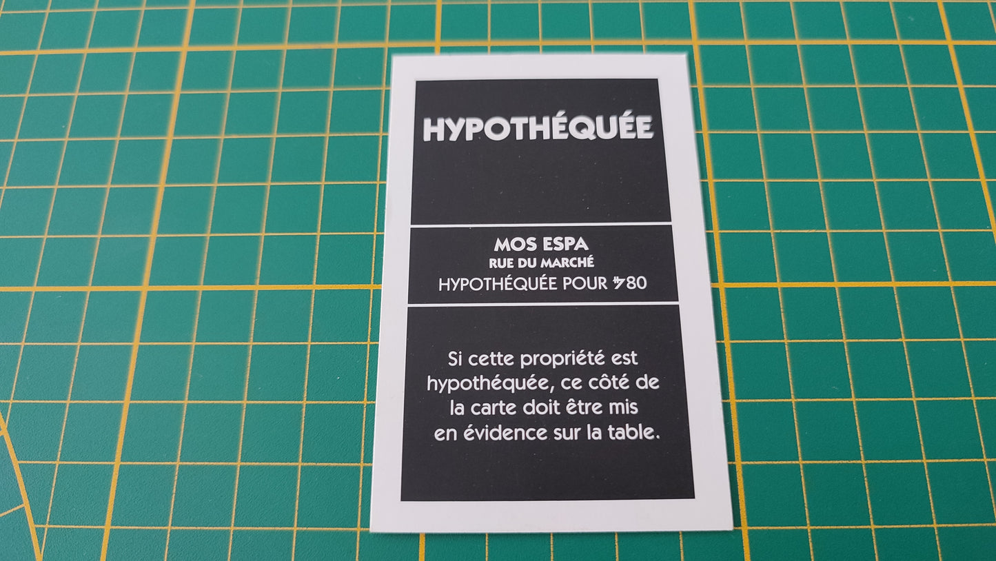 Propriété Mos espa rue du marché pièce détachée jeu de société Monopoly Star Wars épisode 1 #A81