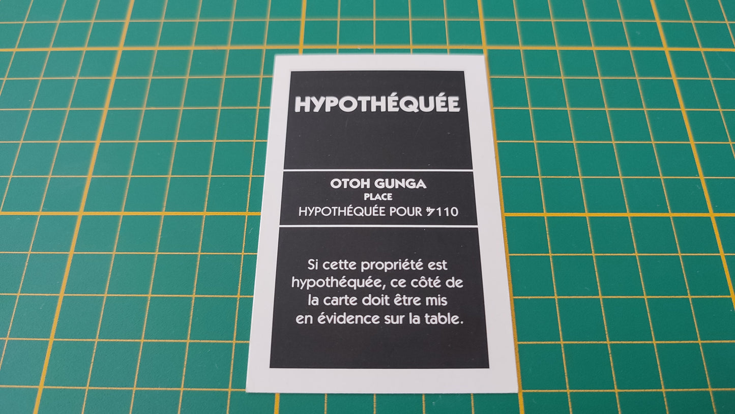 Propriété Otoh Gunga Place pièce détachée jeu de société Monopoly Star Wars épisode 1 #A81