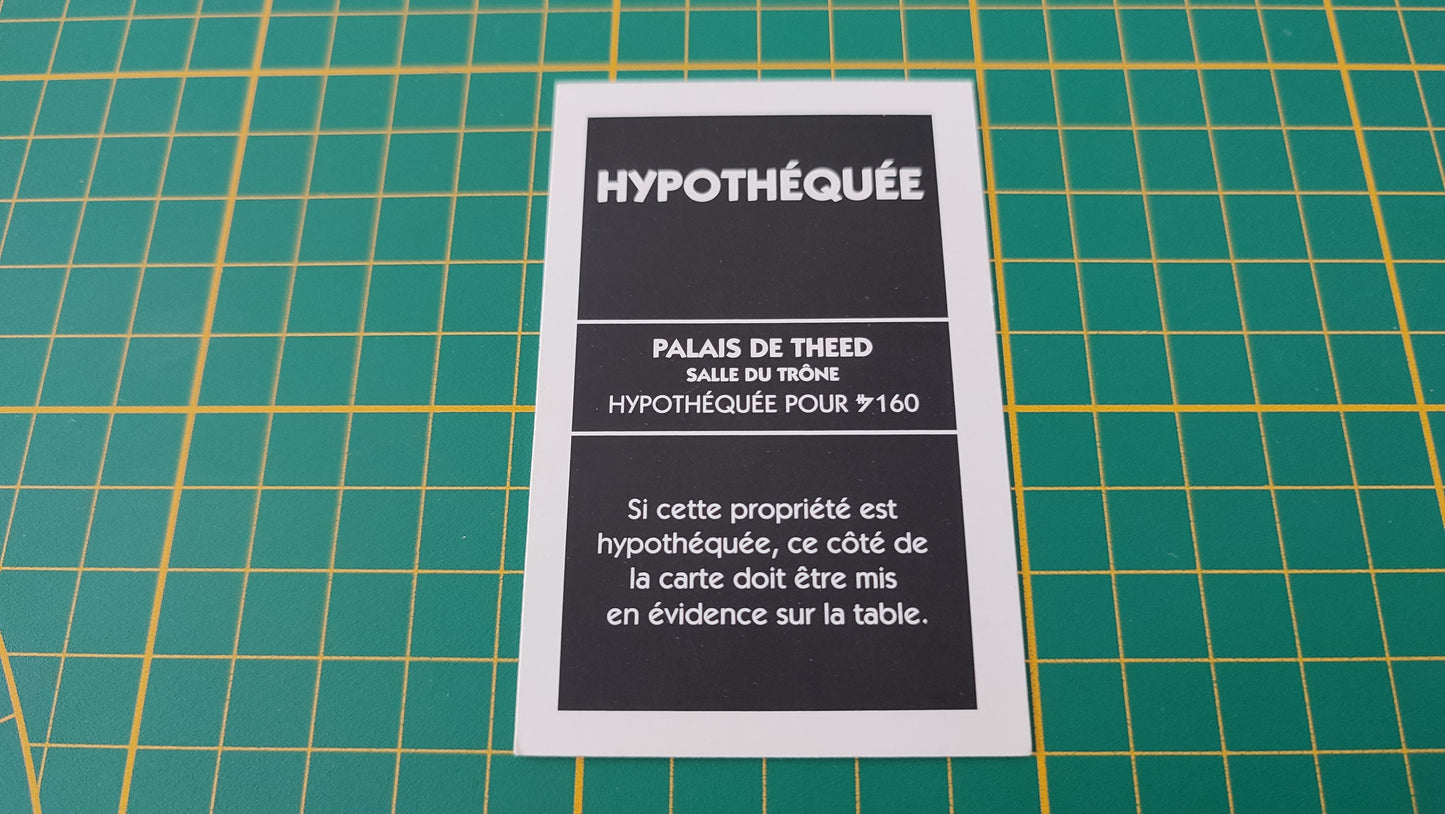 Propriété Palais de Theed Salle du Trône pièce détachée jeu de société Monopoly Star Wars épisode 1 #A81