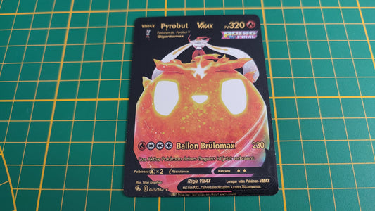 Pyrobut Vmax carte illustration Pokémon cosplay couleur noir française #C18