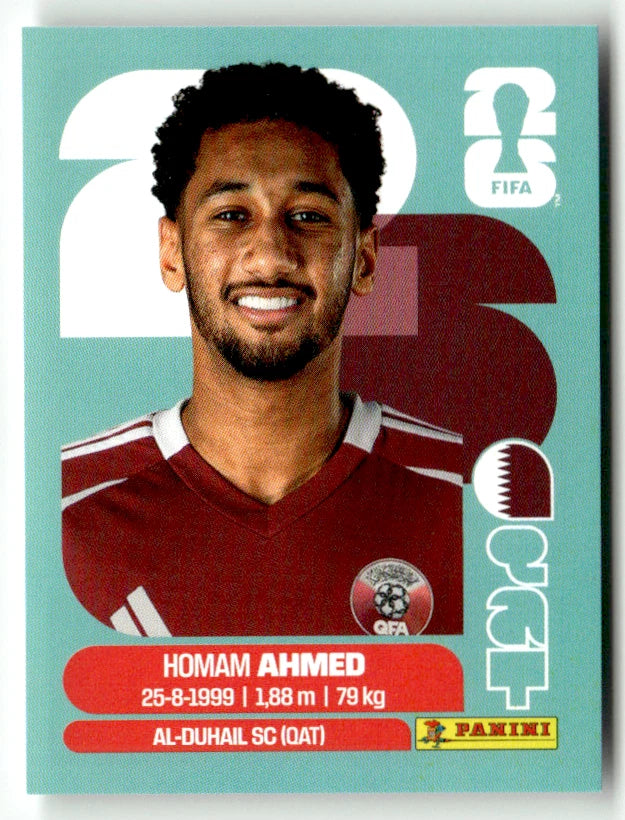 QAT 5 Homam Ahmed - Sticker autocollant Panini Coupe du Monde FIFA 2026 Quatar - Pièce détachée