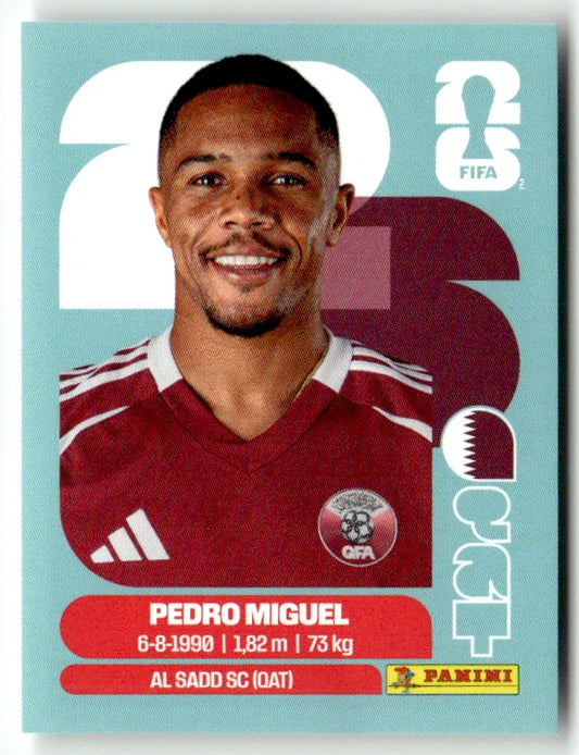 QAT 7 Pedro Miguel - Sticker autocollant Panini Coupe du Monde FIFA 2026 Quatar - Pièce détachée