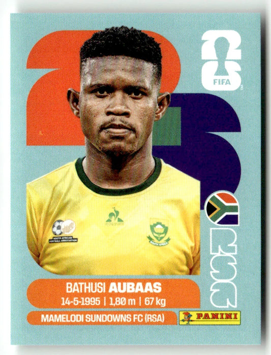 RSA 14 Bathusi Aubaas - Sticker autocollant Panini Coupe du Monde FIFA 2026 Afrique du Sud - Pièce détachée