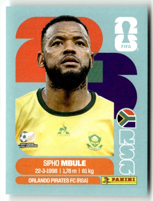 RSA 16 Sipho Mbule - Sticker autocollant Panini Coupe du Monde FIFA 2026 Afrique du Sud - Pièce détachée