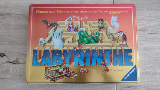 Boite vide métallique pièce détachée jeu de société Labyrinthe 25ème anniversaire Ravensburger #C73