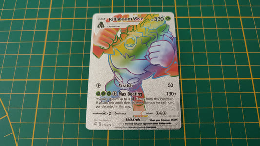 Rillaboom Vmax carte illustration Pokémon cosplay couleur argent anglaise #SP