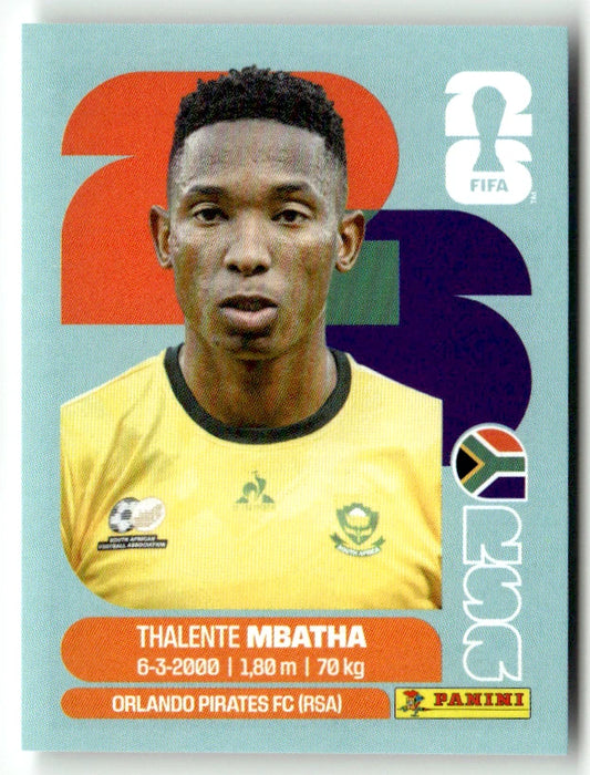 Rsa 12 Thalente Mbatha - Sticker autocollant Panini Coupe du Monde FIFA 2026 Afrique du Sud - Pièce détachée