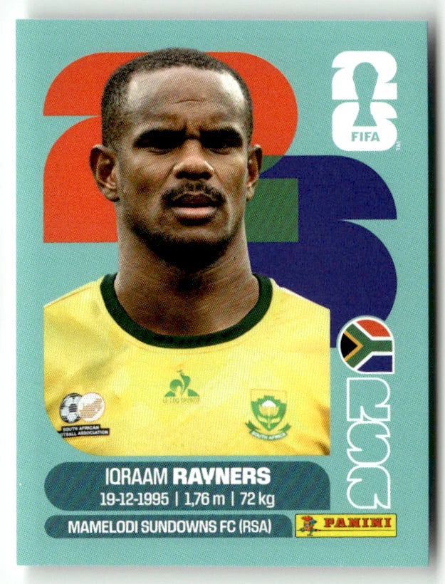 Rsa 18 Iqraam Rayners - Sticker autocollant Panini Coupe du Monde FIFA 2026 Afrique du Sud - Pièce détachée