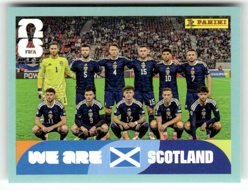 SCO 13 Équipe - Sticker autocollant Panini Coupe du Monde FIFA 2026 Écosse - Pièce détachée