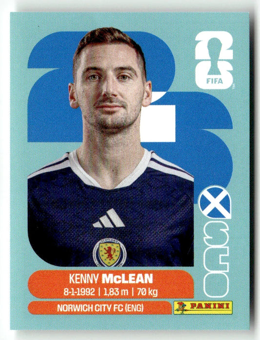 SCO 16 Kenny McLean - Sticker autocollant Panini Coupe du Monde FIFA 2026 Écosse - Pièce détachée