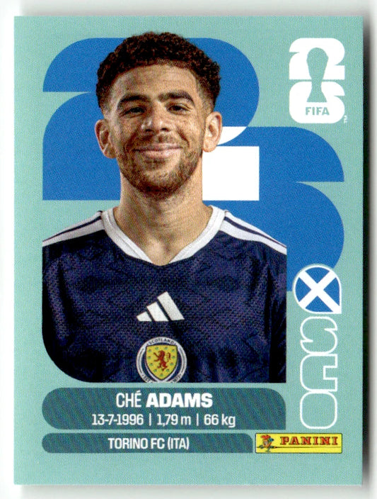 SCO 19 Che Adams - Sticker autocollant Panini Coupe du Monde FIFA 2026 Écosse - Pièce détachée