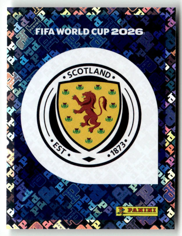 SCO 1 Écosse Logo Blason - Sticker autocollant Panini Coupe du Monde FIFA 2026 Ecosse - Pièce détachée