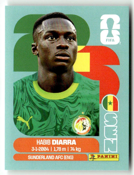 SEN 12 Habib Diarra - Sticker autocollant Panini Coupe du Monde FIFA 2026 Sénégal - Pièce détachée