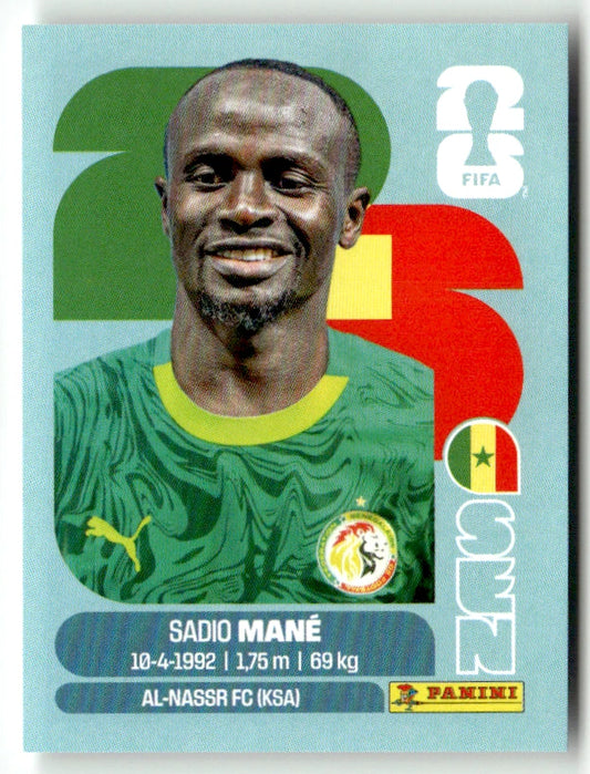 SEN 15 Sadio Mane - Sticker autocollant Panini Coupe du Monde FIFA 2026 Sénégal - Pièce détachée