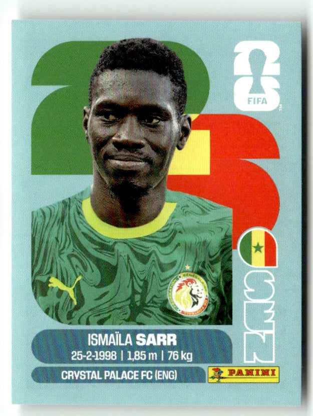 SEN 16 Ismaila Sarr - Sticker autocollant Panini Coupe du Monde FIFA 2026 Sénégal - Pièce détachée