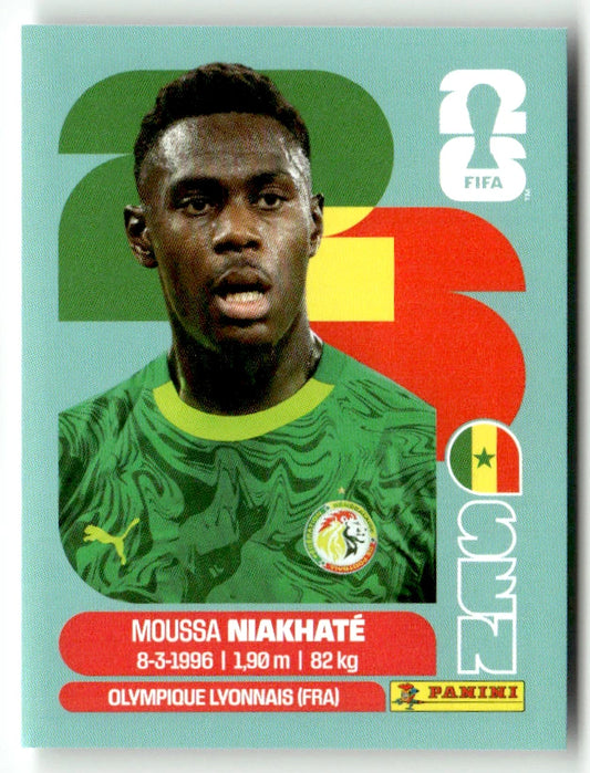 SEN 4 Moussa Niakhate - Sticker autocollant Panini Coupe du Monde FIFA 2026 Sénégal - Pièce détachée
