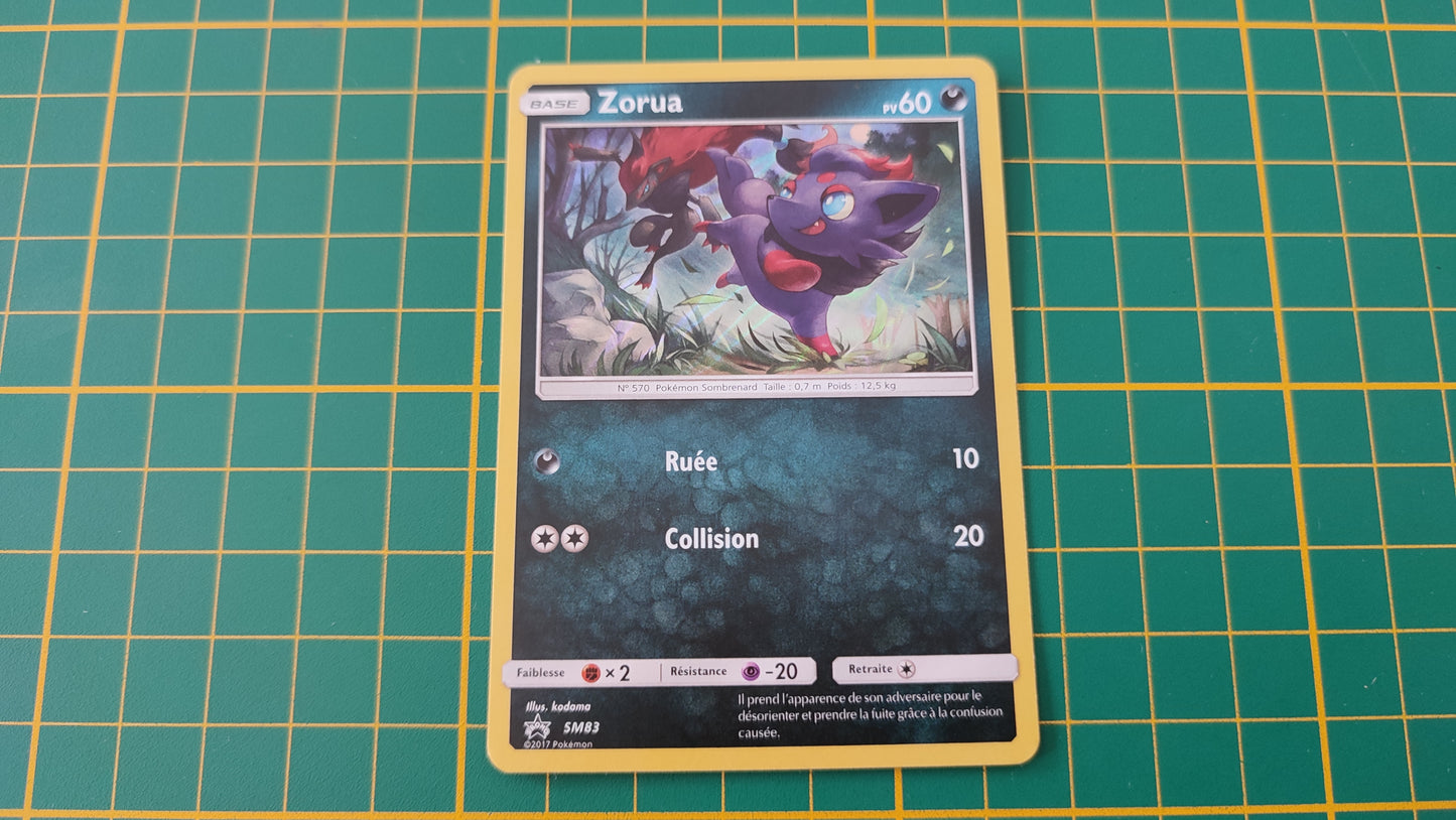 SM83 Carte Pokémon Zorua holographique Soleil et Lune promo #B10