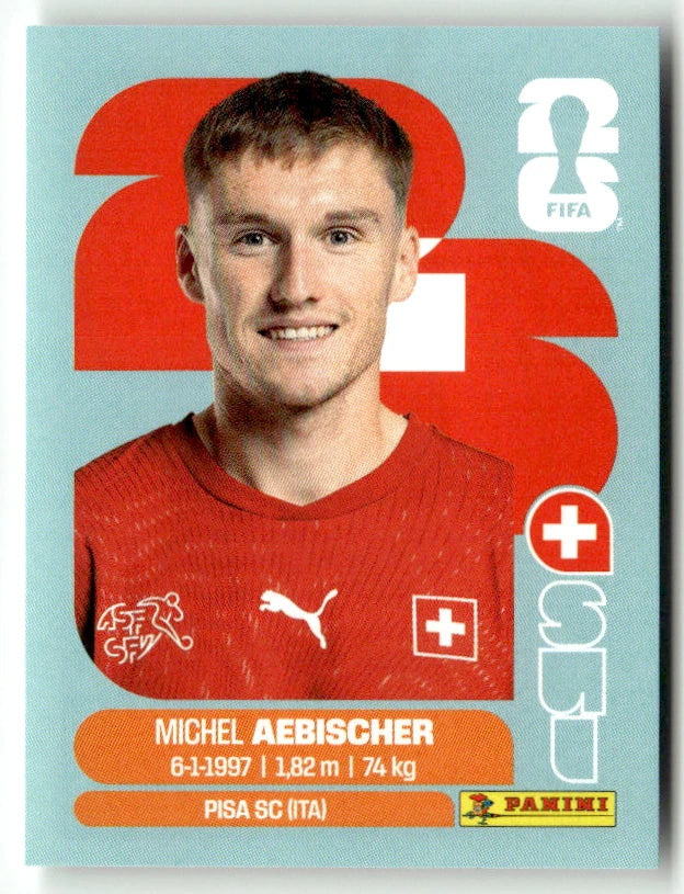 SUI 16 Michel Aebischer - Sticker autocollant Panini Coupe du Monde FIFA 2026 Suisse - Pièce détachée