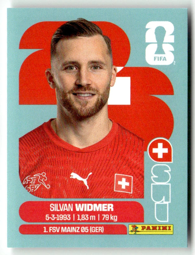 SUI 8 Silvan Widmer - Sticker autocollant Panini Coupe du Monde FIFA 2026 Suisse - Pièce détachée
