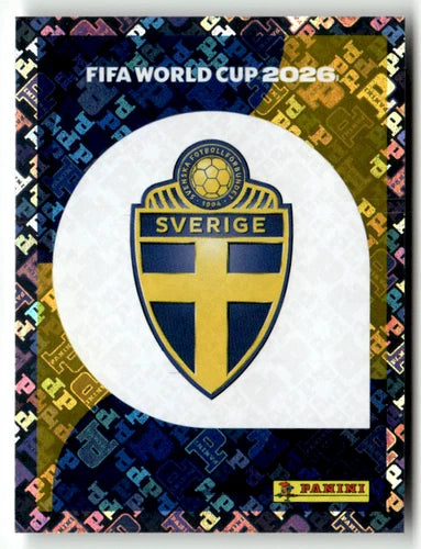 SWE 1 Logo Blason - Sticker autocollant Panini Coupe du Monde FIFA 2026 Suède - Pièce détachée